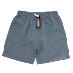 Nominate Swim Trunks Mens Large Gray Elastic Waist Mesh Lined Drawstring